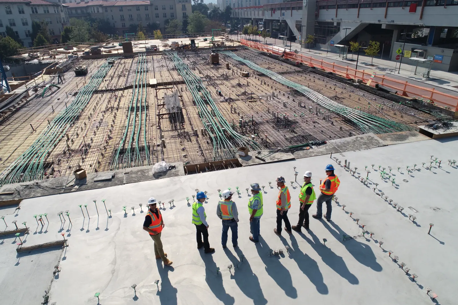 construction site, workers