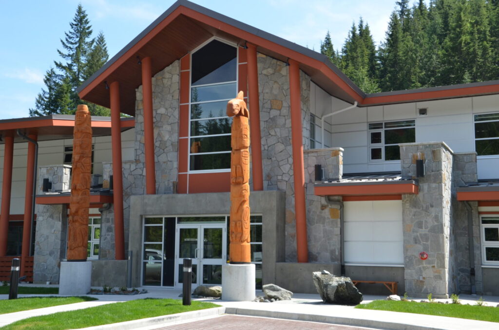 A beautiful modern house built in brown tone