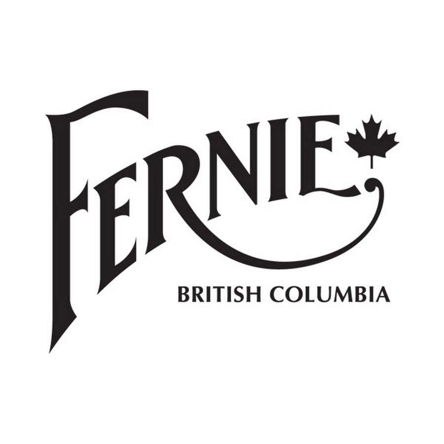 Logo that reads Fernie British Columbia in black