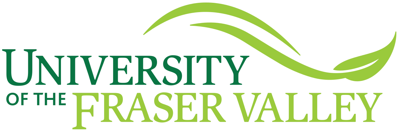 Logo that reads University of the Fraser Valley in green