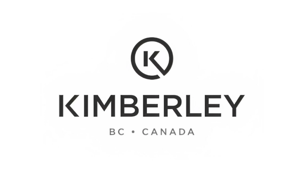 Grey logo that has a K in a circle, and beneath that it reads Kimberly, BC, CANDA