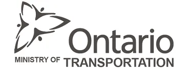 Logo that reads Ministry of Ontario Transportation